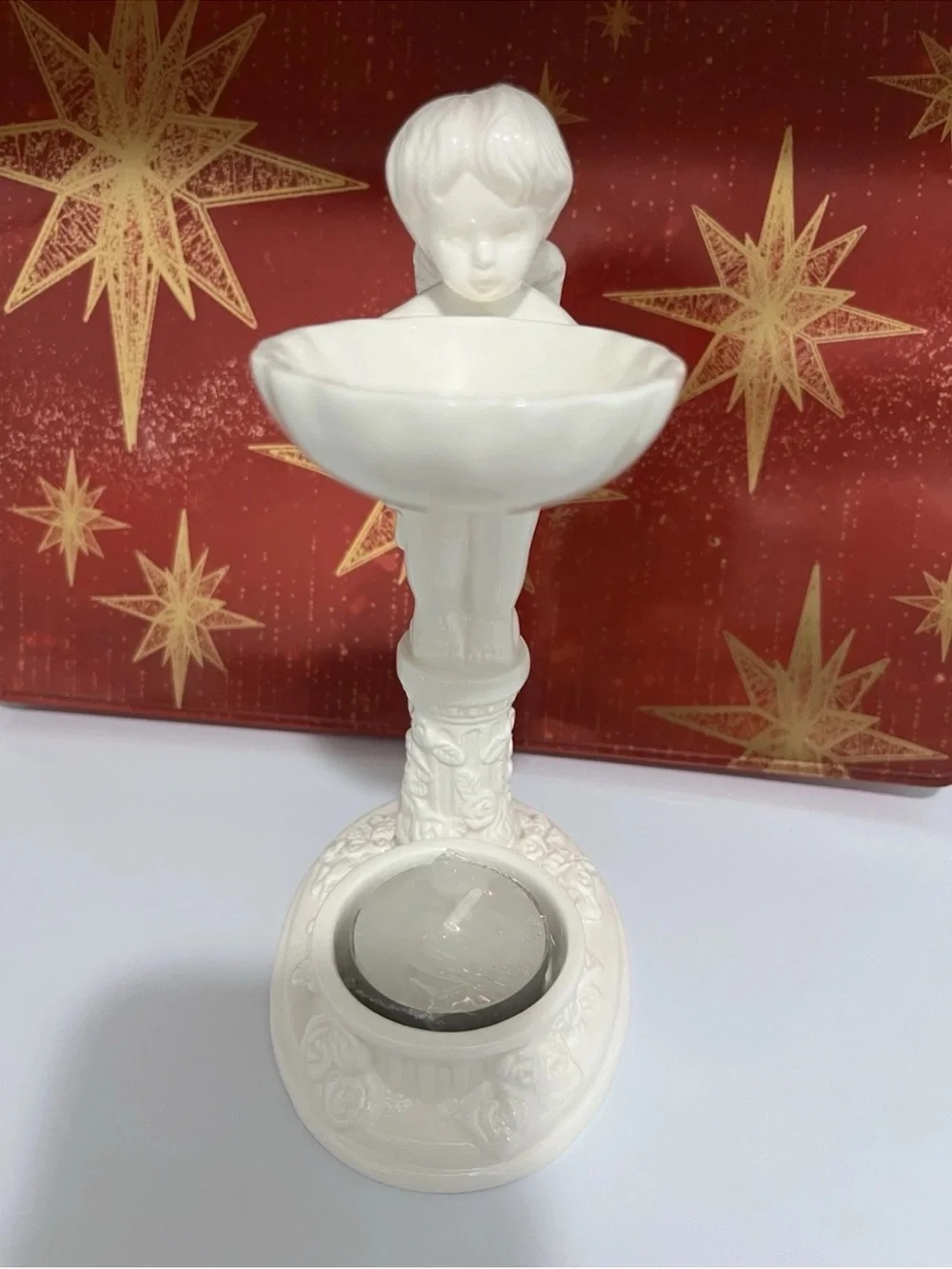 Vintage Avon 2001 Cherub Diffuser (w/ tea light candle and fragrance)